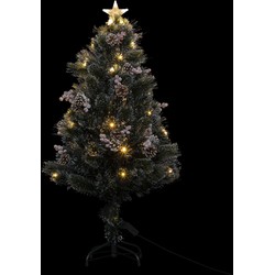 Feeric lights and christmas kunst kerstboom - 120 cm -met deco en licht - Kunstkerstboom