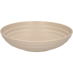 PlasticForte Rond bord/camping - diep bord - D19 cm - taupe - kunststof - soepborden - Diepe borden