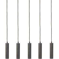 LABEL51 Hanglamp Ferroli - Zwart - Metaal - 5-lichts