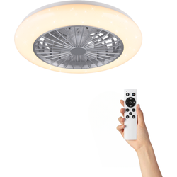 Plafondventilator Vika met verlichting - Ø50cm - 3 snelheden - Afstandsbediening - Zilver