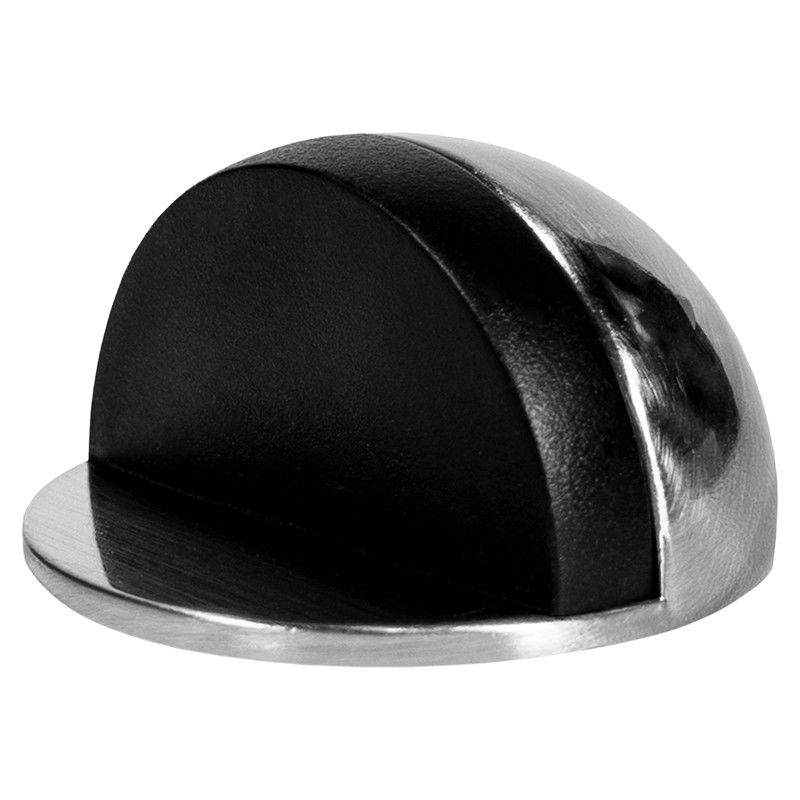 QUVIO Deurstopper klein - Zilver met zwarte rand - 