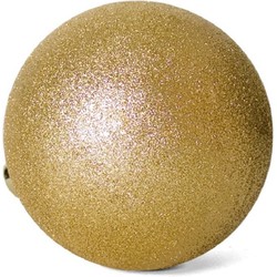 Grote kerstballen goud glitters kunststof 15 cm - Kerstbal