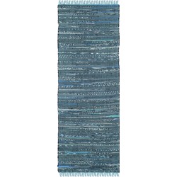 Safavieh Modern Indoor Flatweave Vloerkleed, Rag Rug Collection, RAR121, in Blue & Multi, 69 X 183 cm