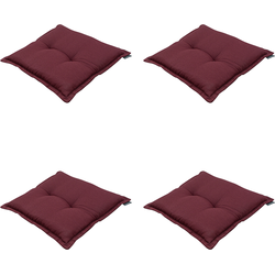 Madison - Zitkussen - Panama bordeaux - 50x50 - Rood - 4 Stuks