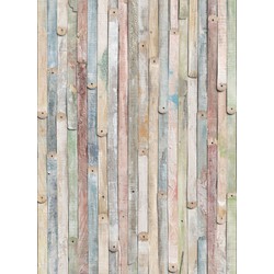 Komar fotobehang Vintage Wood multicolor - 184 x 254 cm - 611097