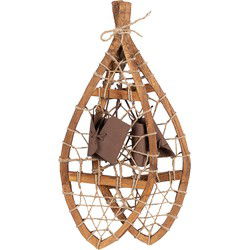 Clayre & Eef Decoratie Sneeuwschoenen 55x22x5 cm Bruin Hout