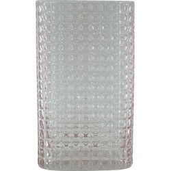 Vase - Ribble - Glass - Pink - 15x8x25cm