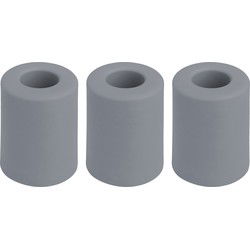 Deltafix Deurbuffer - 3x - deurstopper - grijs - rubber - 50 x 35 mm - Deurstoppers