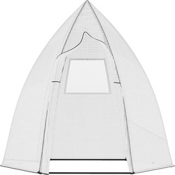4goodz Broeikas Overwintertent met Roldeur 138x160x180cm - Wit
