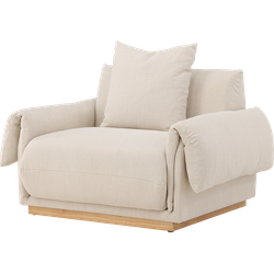 Rikki gestoffeerde fauteuil beige