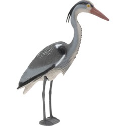 Tuindecoratie Reiger dierenbeeld - kunststof - 72 cm - vogelverschrikker - Tuinbeelden