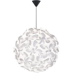 Lora Medium hanglamp white - met koordset zwart - Ø 45 cm