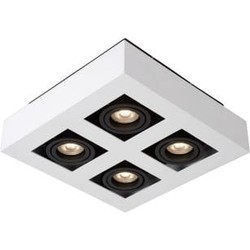4 spots lamp LED wit-zwart 4x5W dim to warm