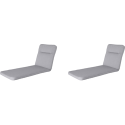 Madison -  Ligbedkussen Manchester light grey - Ca. 190x60 cm - Set van 2
