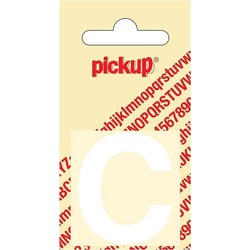 Plakletter Helvetica 40 mm Sticker witte letter C - Pickup