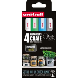 Uni-ball Uni-ball Uni-ball Chalk Marker 4 Set 5M Stickers