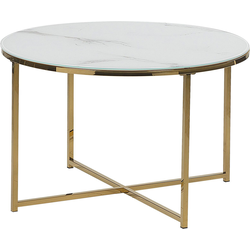 QUINCY  - Salontafel - Wit - Veiligheidsglas