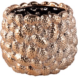PTMD Bloempot Francisca - 21x21x17 cm - Metaal - Goud