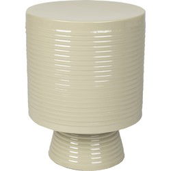 Bijzettafel Rond - IJzer Ivoor - 35x35x46cm - Sven