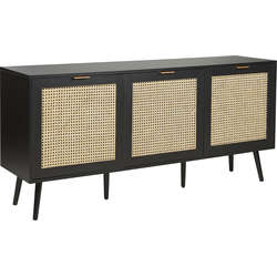 OPOCO - Dressoir - Zwart - Rotan