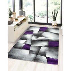 Kristal Modern Paars vloerkleed - 120 X 170 CM