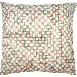 Clayre & Eef Kussenhoes Groen Beige Polyester Bloemen