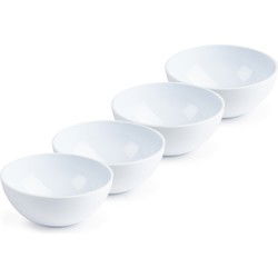 Plasticforte kommetjes/schaaltjes - 4x - kunststof - 12x5cm - ivoorwit - Kommetjes