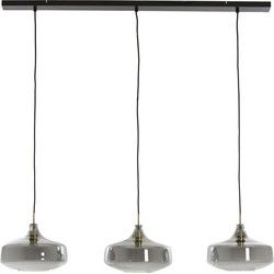 Light&living Hanglamp 3L 120x30x21 cm SOLNA antiek brons+smoke glas