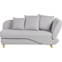 MERI II - Chaise longue - Lichtgrijs - Rechterzijde - Fluweel