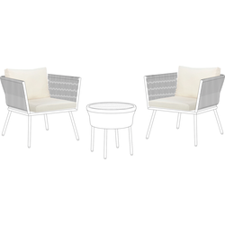 GARGANO - Tuinkussenhoezen set - Lichtbeige - Polyester