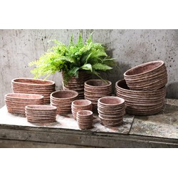 PTMD Bloempot Einnas - 30x30x15 cm - Cement - Bruin