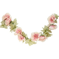 Chaks Rozen bloemenslinger - kunstplant/bloem - oud roze - 220 cm - Kunstplanten