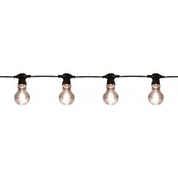 Binnen/buiten verlichting lichtsnoer 10 meter met warm witte LED lampjes - Lichtsnoer voor buiten