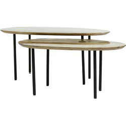 PTMD Oxil Green Wood Side Table Eggs Hape Top SV2