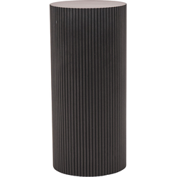 Side Table / Pillar- Cylinder - MDF - Black -30x65cm