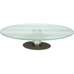 Excellent Houseware glazen taartplateau - draaibaar - Dia 30 cm - Taartplateaus