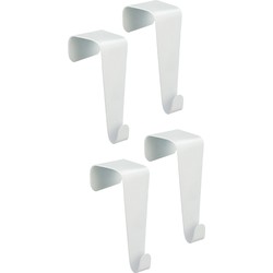 4x stuks Keuken/badkamer/slaapkamer metalen ophanghaakjes 4 cm - Kapstokhaken