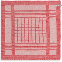 Knit Factory Gebreide Keukendoek - Keukenhanddoek Emma - Ecru/Rood - 50x50 cm
