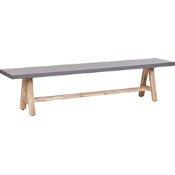 TONNARE - Tuintafel - Licht hout - 200 cm - Beton