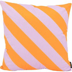 Stripe Lila/Geel | 45 x 45 cm | Kussenhoes | Katoen/Polyester