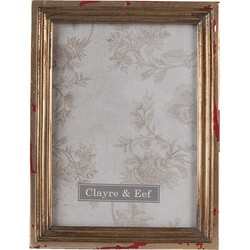 Clayre & Eef Fotolijst  13x18 cm Goudkleurig Polyresin Rechthoek Fotokader