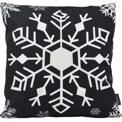 Sierkussen Zwart-Wit Kerst #1 | 45 x 45 cm | Katoen/Polyester