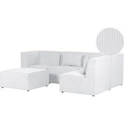 Beliani LEMVIG - Modulaire Sofa-Wit-Corduroy