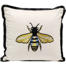 Kussen Bee Wit 45x45cm