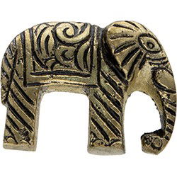 Clayre & Eef Deurknop Olifant Goudkleurig Steen