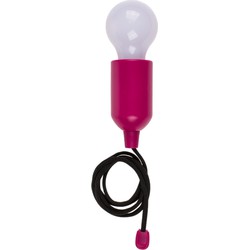 Out of the Blue Treklamp LED licht - kunststof - roze - 15 cm - met koord van 90 cm - Hanglampen