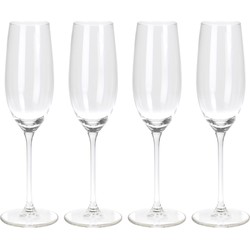 Champagneglazen - 4x - transparant - glas - 210 ml - proseccoglazen - Champagneglazen