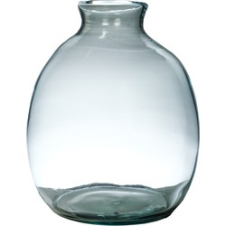 Hakbijl Glass Bloemenvaas Cheryl - transparant - eco glas - D24 x H27 cm - flesvaas - Vazen