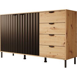 Meubella - Dressoir Vic - Eiken - 157 cm