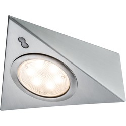 Paulmann LED Meubelverlichting Met Sensor 3W, Geborsteld Staal, Warm Wit, 3-Pack